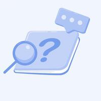 Instruction manual document concept. Question or answer document sheet FAQ and QA solution concept. Document form illustration with flat style. vector