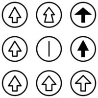 Minimalistic Upward Arrow Icons vector
