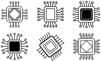 Illustration of Multiple Integrated Circuits vector