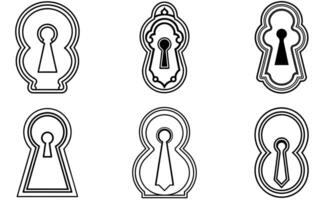 Minimalistic Keyhole Icons vector