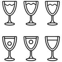 Goblet Icon Set for Drinkware vector