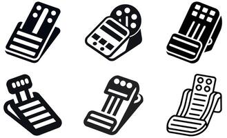 Set of 6 Pedal Icons design vector