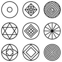 Collection of Geometric Circular Design vector