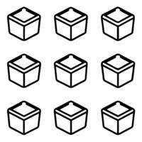 Different Ice Cube Tray design vector