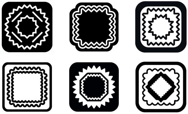 Geometric Black and White Shapes