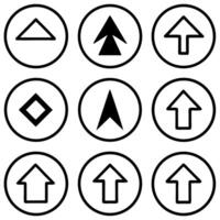 Minimalistic Upward Arrow set vector