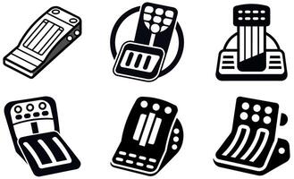 Set of 6 Pedal Icons design on a white background vector