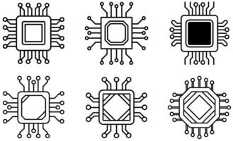 simple Multiple Integrated Circuits vector