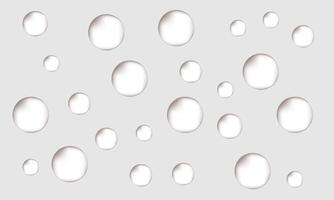 The background is a white air bubble pattern. with varying sizes. vector