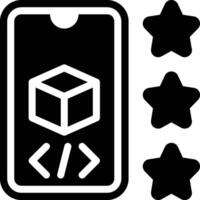 App Rating, App Development, Mobile App Glyph Solid Icon vector