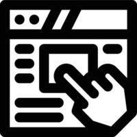 Interactive Design, Web Design, Web Outline Icon vector