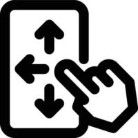 gestures, finger actions, control, smartphone, mobile, touchscreen, outline, line, icon, outline icon, line icon vector