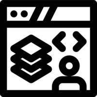 Full Stack, Developer, Web Developer Outline Icon vector
