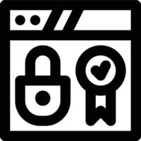 SSL, TSL, Https Outline Icon vector