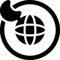 Perigee, Moon Orbital, Moon Glyph Solid Icon vector