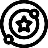 Solar System, Star, Universe Outline Icon vector