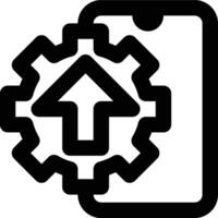 System Upgrade, Software Upgrade, Smartphone Outline Icon vector