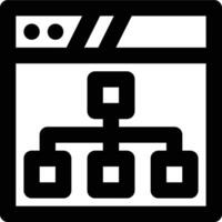 Structure, Website Structure, Web Structure Outline Icon vector