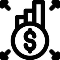 Decentralized, Decentralization, Economics Outline Icon vector