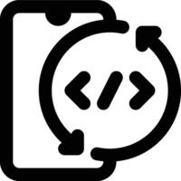 Sdlc, Mobile Development, Lifecycle Outline Icon vector