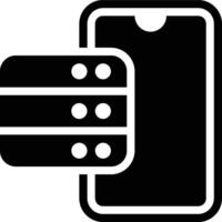 Storage, ROM, Mobile Glyph Solid Icon vector