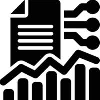 Market Intelligence, Market Analysis, Data Science Glyph Solid Icon vector