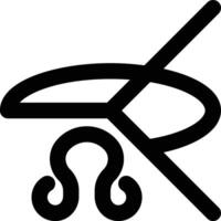 Ascending Node, North Node, Orbital Node Outline Icon vector