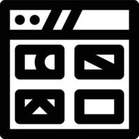 Portfolio, Web, Website Outline Icon vector