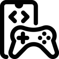 Mobile Game, Development, Game Development Outline Icon vector