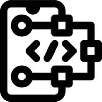 Development Planning, Mobile App, Development Outline Icon vector