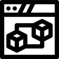 Web3, Website, Web Outline Icon vector