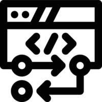 Planning, Web Development, Web Planning Outline Icon vector