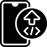 Upload, Uploading, Recovery Glyph Solid Icon vector
