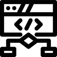 Algorithm, Programming, Web Outline Icon vector