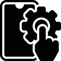 Control Center, Mobile, Smartphone Glyph Solid Icon vector