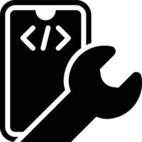 Tools, Development Tools, Programming Tools Glyph Solid Icon vector