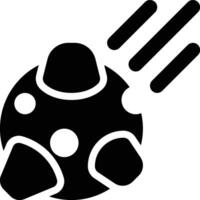 Asteroid, Meteor, Meteorite Glyph Solid Icon vector