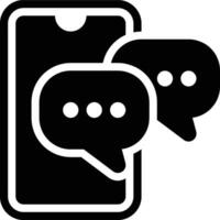 Chat App, Chatting App, Chat Glyph Solid Icon vector