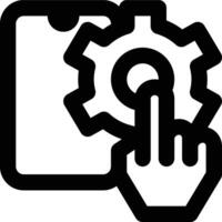 Control Center, Mobile, Smartphone Outline Icon vector