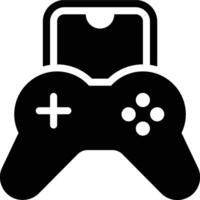 Mobile Game, Mobile, Gaming Glyph Solid Icon vector