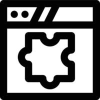 Extensions, Plugins, Add Ons Outline Icon vector