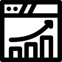 Web Traffic, Web Statistic, Web Report Outline Icon vector