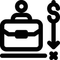 Minimum Wage, Lowest Remuneration, Lowest Wage Outline Icon vector