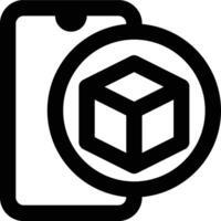 Native App, Mobile App, Mobile Outline Icon vector