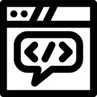 Programming Language, Website, Web Outline Icon vector