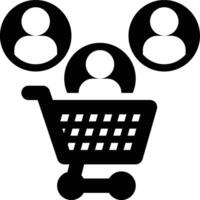 Market Segmentation, Segmenting, Segmentation Glyph Solid Icon vector
