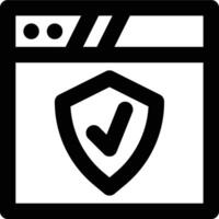 Network Security, Secure Network, Website Outline Icon vector