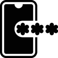 Keyword, Password, Encryption Glyph Solid Icon vector