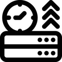 Uptime, Server, Hosting Outline Icon vector