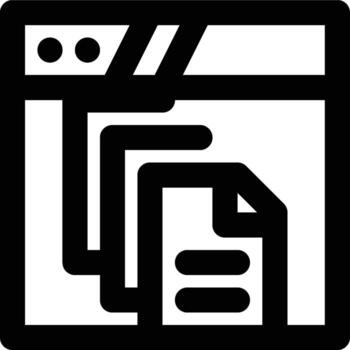 Web Data, Website Data, Data Outline Icon vector